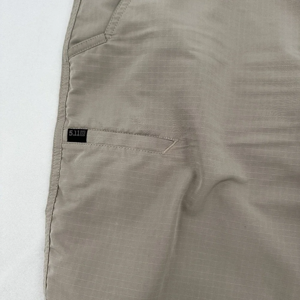 5.11 Tactical Ripstop Cargo Pants Khaki Tan Straight Leg Workwear Mens 40x30